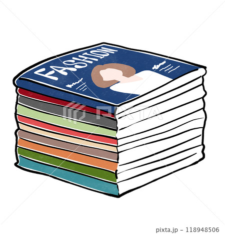 積み上げられた雑誌 118948506