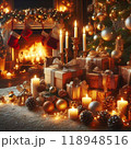 クリスマスの夜のサンタクロースの明かり 118948516