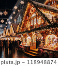 クリスマスマーケケットを楽しむ人々 118948874
