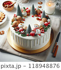 クリスマスのデコレーションケーキ 118948876