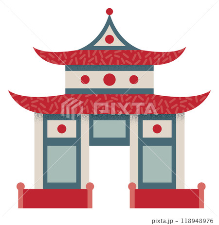 Japanese traditional building. Vintage architecture. Cultural landmark Japanese traditional building. Vintage architecture. Cultural landmark 118948976