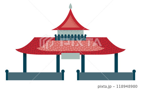 Decorative roof asian building. Traditional oriental architecture 118948980