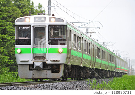 札沼線　あいの里公園ーあいの里教育大　JR北海道　721系　F-3019＋731系　G-111 118950731