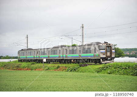 札沼線　石狩太美ー石狩当別　JR北海道　キハ201系　D-103編成（苗穂） 118950740