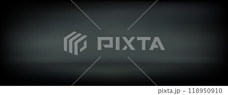 Empty black solid studio gradient bg with flashlight in the center 118950910