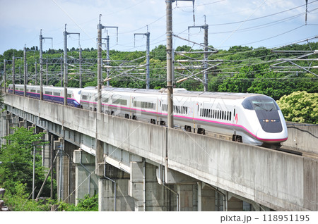 東北新幹線 那須塩原ー新白河 JR東日本 E3系 R25編成+E2系 J60編成 こまち やまびこ 東北新幹線 那須塩原ー新白河 JR東日本 E3系 R25編成+E2系 J60編成 こまち やまびこ 118951195