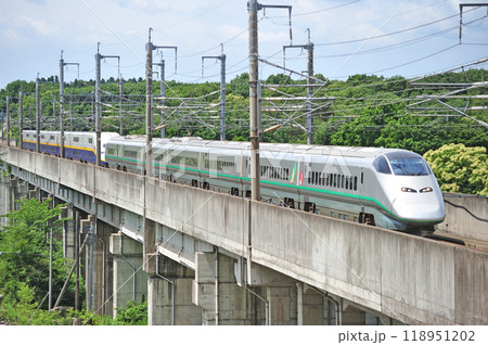 東北新幹線　那須塩原ー新白河　JR東日本　E3系　L61編成＋E4系　P16編成　つばさ　やまびこ 118951202
