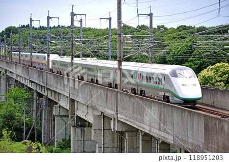東北新幹線 那須塩原ー新白河 JR東日本 E3系 L52編成+E4系 つばさ Maxやまびこ 東北新幹線 那須塩原ー新白河 JR東日本 E3系 L52編成+E4系 つばさ Maxやまびこ 118951203
