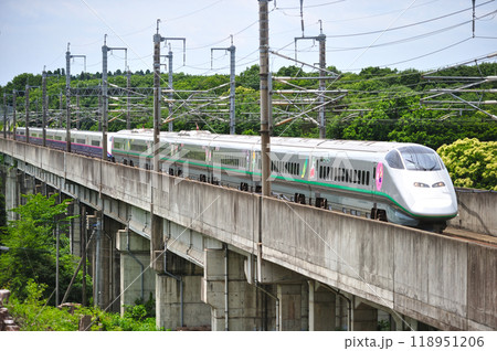 東北新幹線　那須塩原ー新白河　JR東日本　E3系　L70編成＋E2系　J71編成　つばさ　はやて 118951206