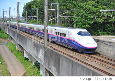 東北新幹線　新白河ー那須塩原　JR東日本　E2系　J72編成（仙台）　はやて　やまびこ 118951216