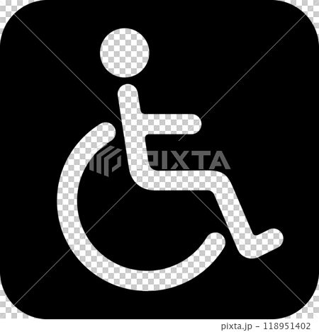 Wheelchair user icon Wheelchair user icon 118951402