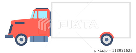 Shipping truck color icon. Cargo transport side view 118951622