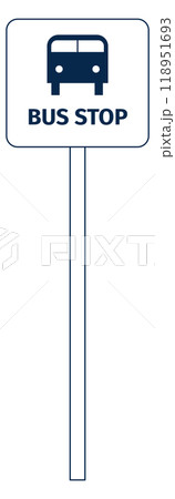 Bus stop road sign. Street traffic symbol 118951693