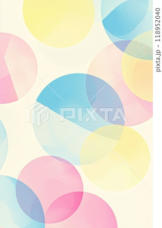 Minimalist Abstract Background with Overlapping Pastel Circles for Lifestyle Branding 118952040