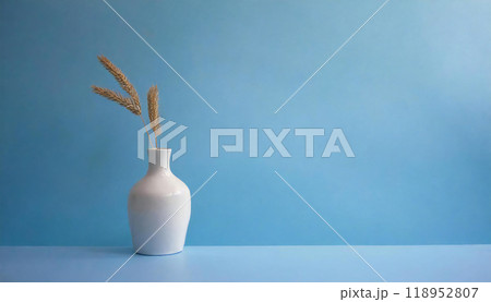 奥行きのあるブルーの背景　パステルブルー　水色 118952807