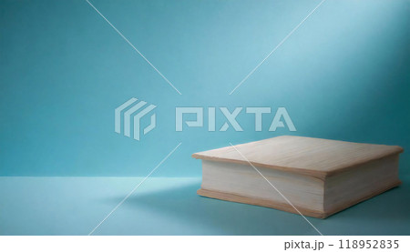 無地素材　ブルー　淡い　パステル　青　水色 118952835