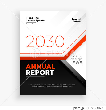 company annual report business flyer in red theme 118953023