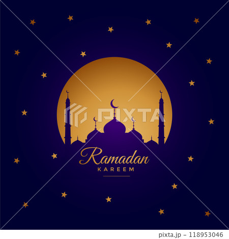 ramadan kareem elegant greeting card design 118953046
