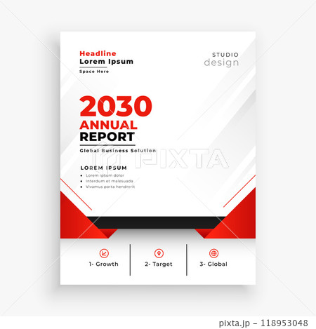 stylish annual report business brochure flyer design 118953048