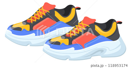 Fashion sneakers. Sportswear cartoon icon. Active lifestyle 118953174