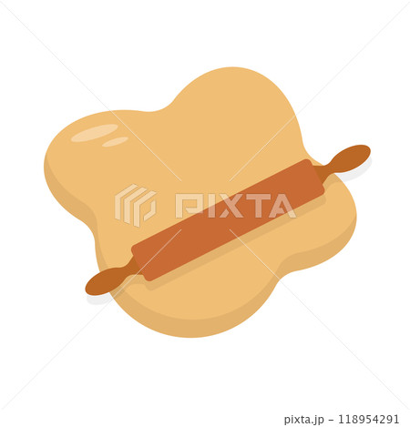 麺棒と生地 118954291