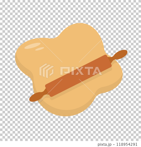 麺棒と生地 118954291