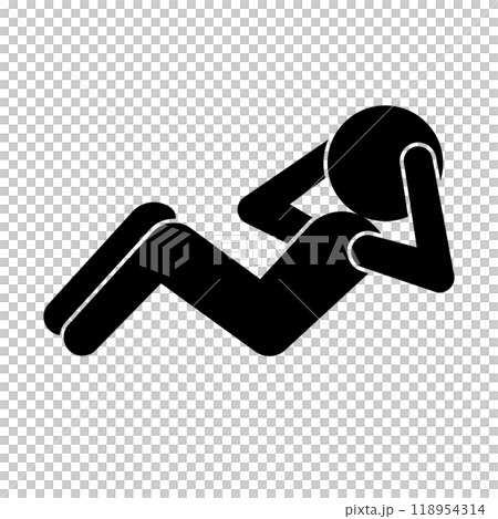 腹筋 シルエット ピクトグラム 腹筋 シルエット ピクトグラム 118954314