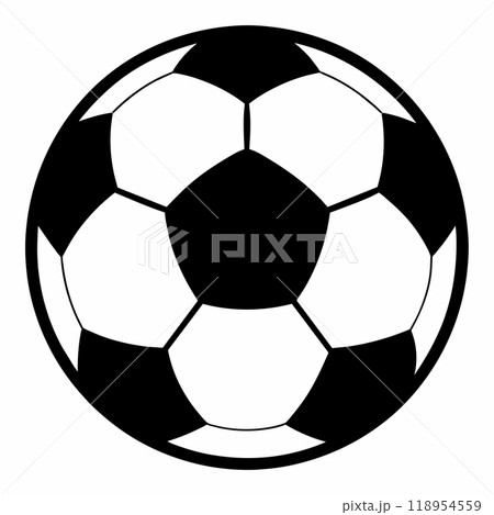 A black and white soccer ball with white lines A black and white soccer ball with white lines 118954559