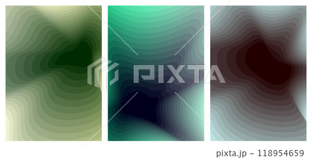 set of geometric gradient blend posters. Vector illustration 118954659