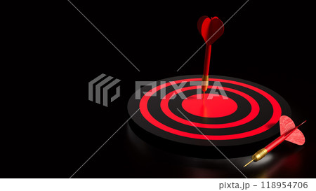 The red darts and  target for Business concept 3d rendering. 118954706