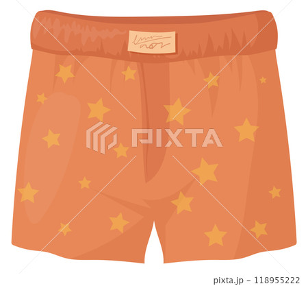Male underwear cartoon icon. Colorful textile boxers 118955222