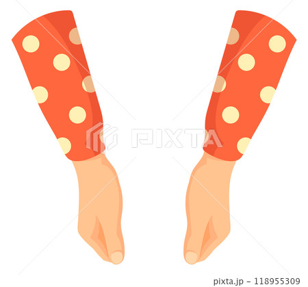 Empty holding hands. Carrying something arm gesture 118955309