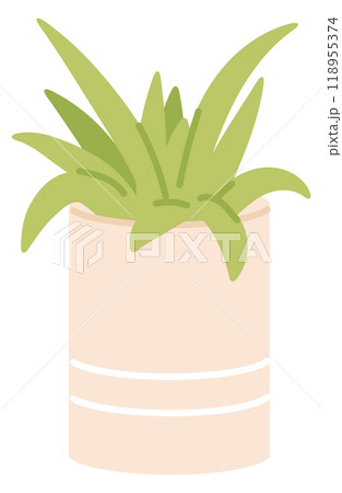 Greenhouse symbol. Natural plant grow in flowerpot icon 118955374