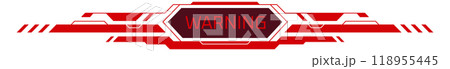 Warning indicator for digital game hud. Interface element 118955445