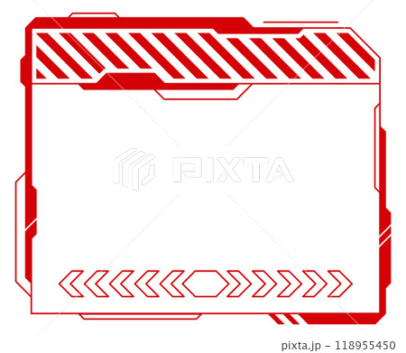 Empty hud callout box in red line style 118955450