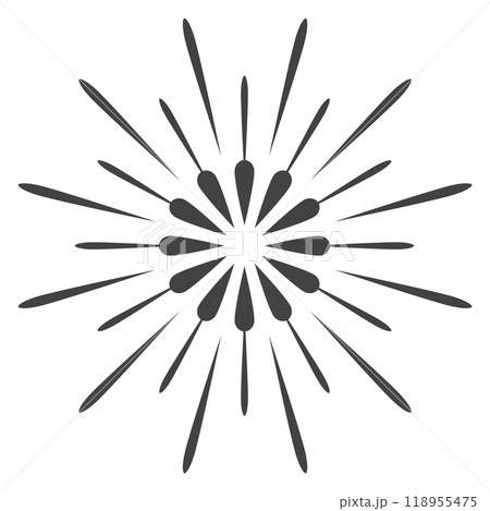 Festival light show symbol. Firework black icon Festival light show symbol. Firework black icon 118955475