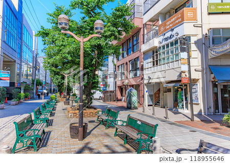 東京　目黒区　自由が丘の街並み（九品仏川緑道） 118955646