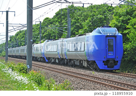 千歳線　植苗ー美々　JR北海道　キハ281系+キハ283系　スーパー北斗 118955910