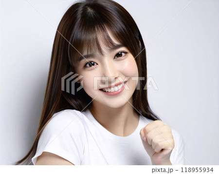 グーサインをする女性 118955934