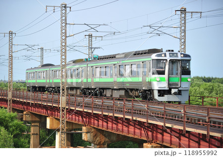 函館本線 江別ー豊幌 JR北海道 721系 F-9編成(札幌) 函館本線 江別ー豊幌 JR北海道 721系 F-9編成(札幌) 118955992