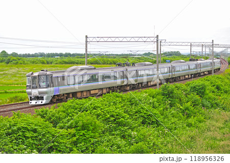 函館本線　江別ー豊幌　JR北海道　785系　NE-5編成（札幌）　スーパーカムイ　エアポート 118956326