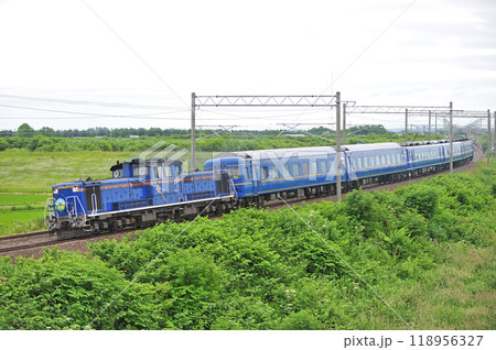 函館本線 江別ー豊幌 JR北海道 DD51-1142(函館)+24系+14系(札幌) 狩勝 函館本線 江別ー豊幌 JR北海道 DD51-1142(函館)+24系+14系(札幌) 狩勝 118956327