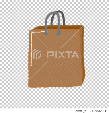 Shopping illustration (paper bag) Shopping illustration (paper bag) 118956581