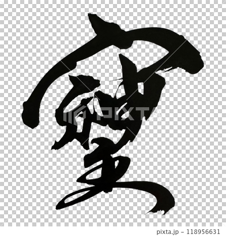 用書法和墨水寫的漢字“Soshiji” 118956631