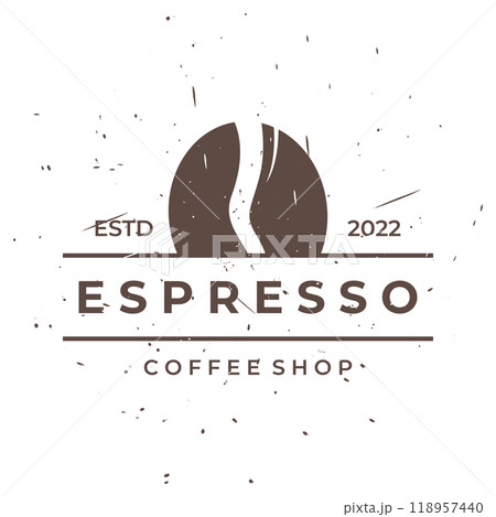 Vintage espresso coffee and coffee cup template logo design. Logos can be for businesses, coffee shops, restaurants and cafes. Vintage espresso coffee and coffee cup template logo design. Logos can be for businesses, coffee shops, restaurants and cafes. 118957440