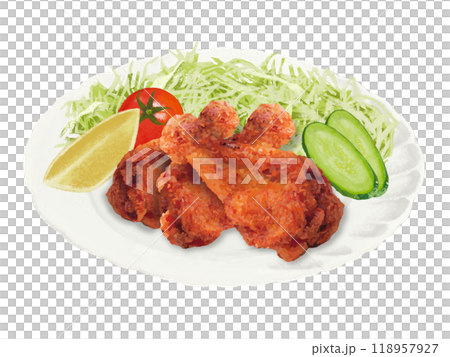 Fried Chicken (with salad) Fried Chicken (with salad) 118957927