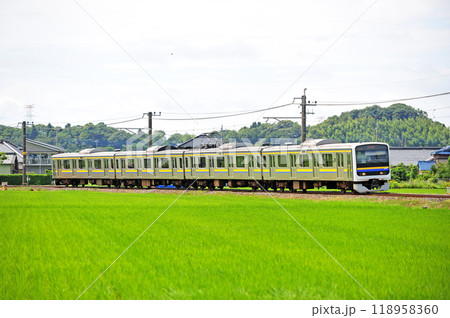 成田線 下総神崎ー大戸 JR東日本 209系 C401編成(幕張) 成田線 下総神崎ー大戸 JR東日本 209系 C401編成(幕張) 118958360