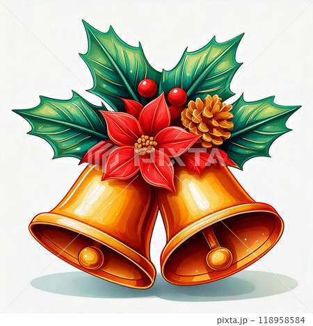 金のシンプルなクリスマスベル 金のシンプルなクリスマスベル 118958584