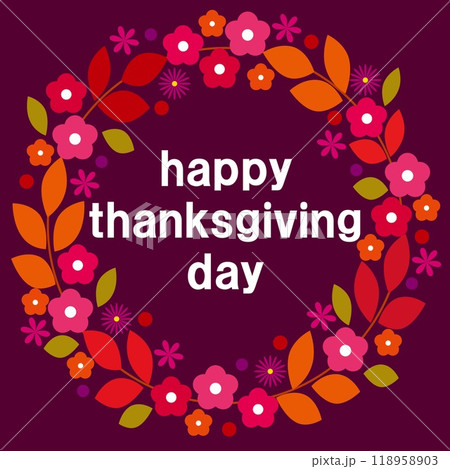 ハッピーサンクスギビングデー happy thanksgiving day 感謝祭 秋 ハッピーサンクスギビングデー happy thanksgiving day 感謝祭 秋 118958903