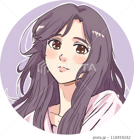 ロングのふわっとしたかわいい女性 118959282